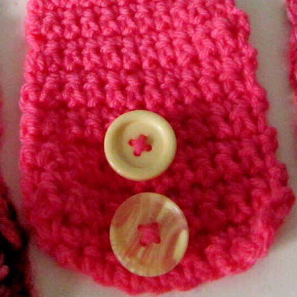 Pink Coffee Mug Cover Keep It Hot Cozy Cup Sleeve Crochet Cozi Tea Drink NWT - Picture 6 of 6